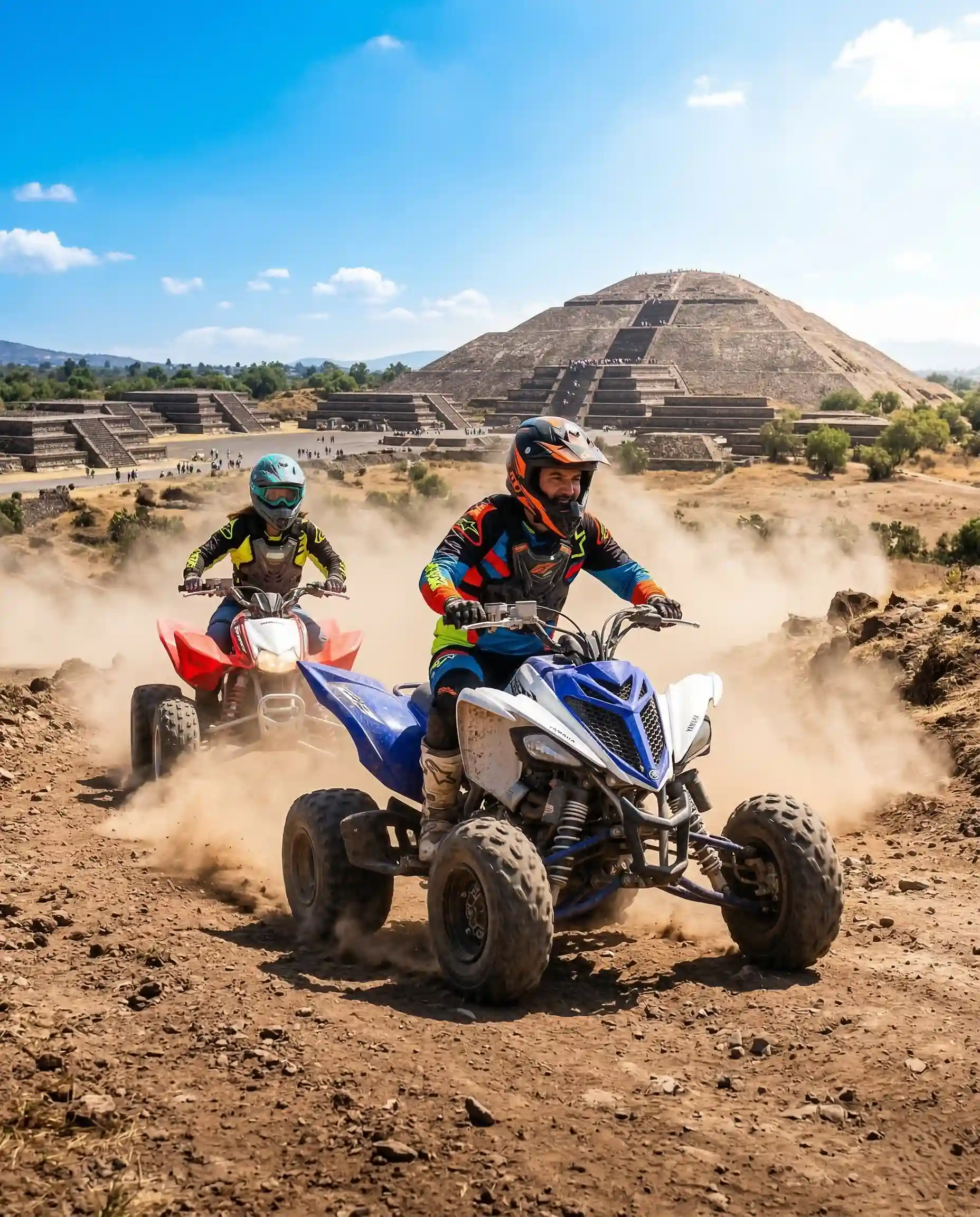Tour guiado en cuatrimoto ATV por el Valle de Teotihuacán.